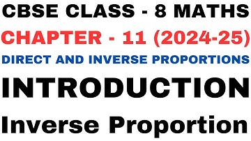 Intro Ex 11.2 l Chapter 11 l Direct and Inverse Proportions l Class 8th Maths l NEW NCERT 2024-25