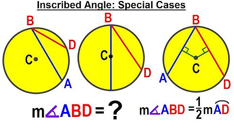 Geometry - Ch. 6: Circles (14 of 39) Inscribed Angle: Special Cases