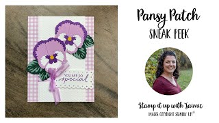 Stampin' Up! Sneak Peek Pansy Patch Card Tutorial