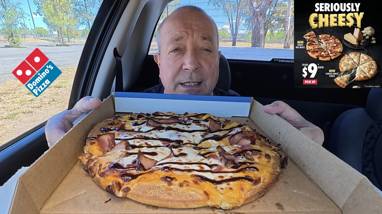 Пицца Domino’s с сыром и мясом барбекю (новая линейка с невероятно сырным вкусом)