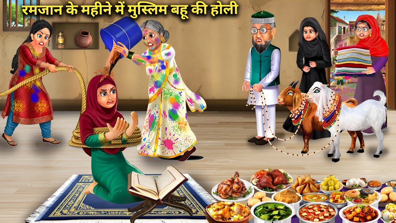 रमजान के महीने में मुस्लिम बहू की होली || Holi of Muslim daughter-in-law in the month of Ramadan.
