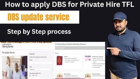 DBS for PCO London and Register on update service | How to apply DBS for TFL PCO drivers London 2025