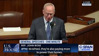 Rep. Rose: The American People are Tired of Footing Bill for Green New Deal Agenda