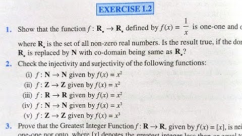 CBSE CLASS 12 EXERCISE 1.2 NCERT SOLUTION | CHAPTER 1 RELATIONS AND FUNCTIONS