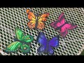 Mariposas hechas de tubos de papel de baño