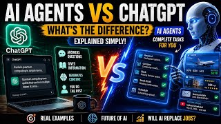 Ai Agents vs ChatGPT  What's the Difference  Explained in English | Future of AI