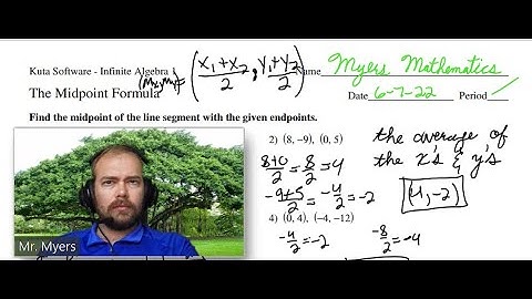 The Midpoint Formula- Algebra 1 Kuta Worksheet Series