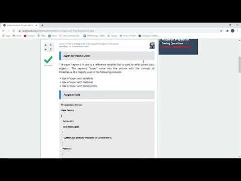 Implementation of super and final keyword in Java along with required theory