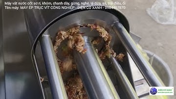 Máy vắt nước cốt sơ ri, khóm, gừng, sả, nghệ - Điện Cơ Xanh - 0984467870 - 0342990084