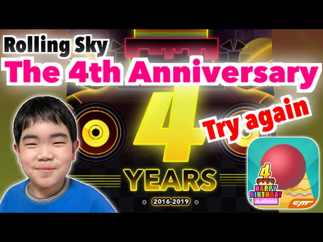 Rolling Sky【The 4th Anniversary】100%(8gems) ローリング