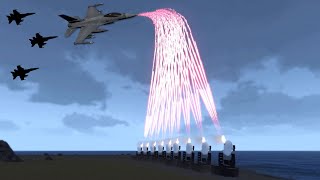 Multiple Phalanx CIWS Shooting down Incoming Jet | Phalanx CIWS in Action | C-RAM | ArmA 3