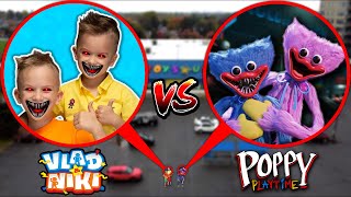 Drone Catches VLAD AND NIKI VS HUGGY WUGGY AND KISSY MISSY AT TOY STORE!! *POPPY PLAYTIME MOVIE*