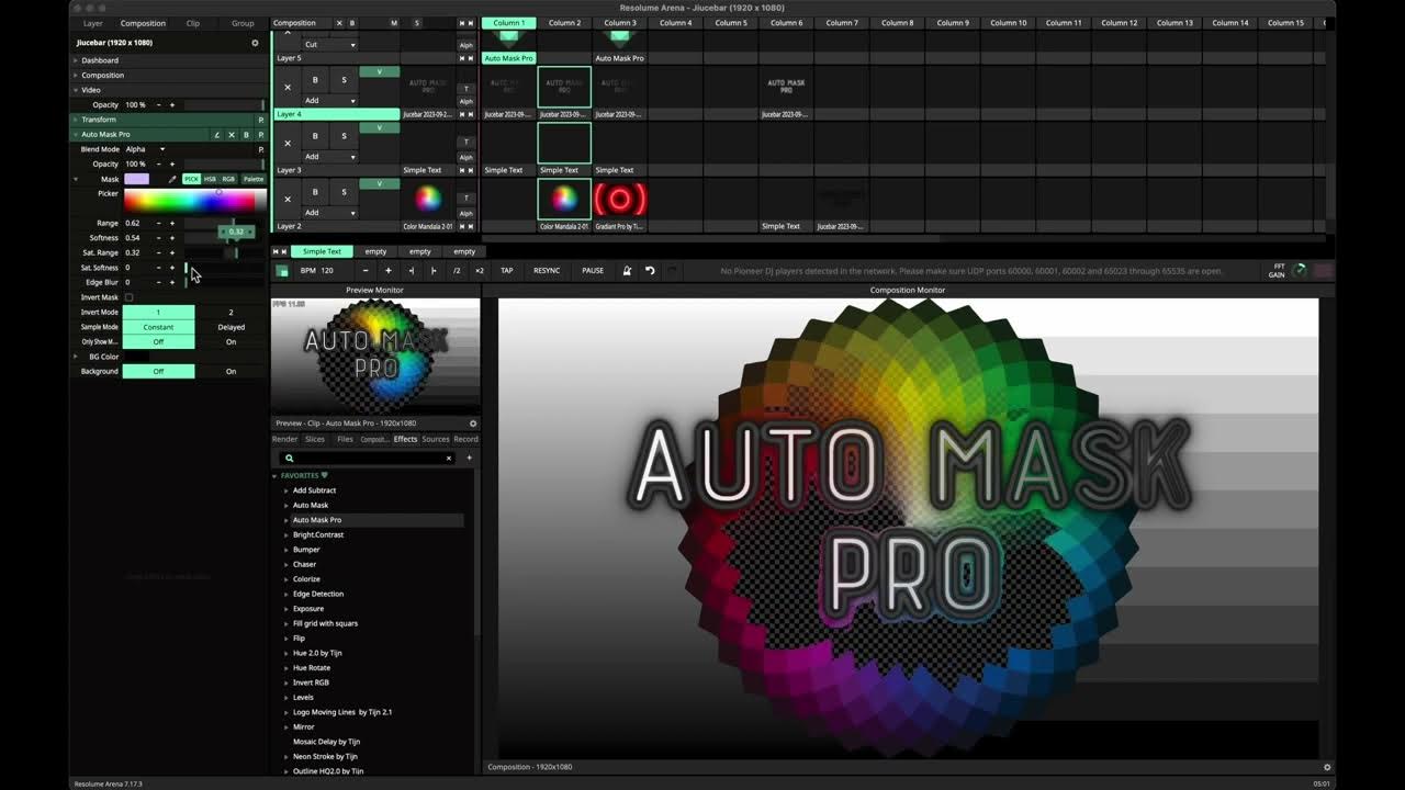 Resolume Plugin Auto Mask Pro YouTube