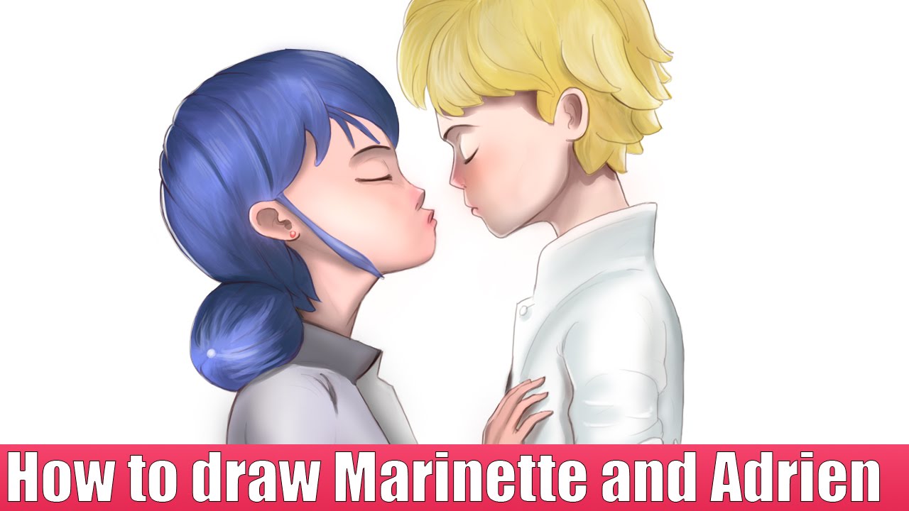 How to draw Marinette and Adrien.
