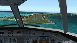 Princess Juliana runway 24 landing Saab 340