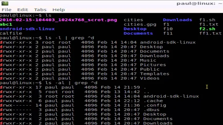 How to list only directories in Unix