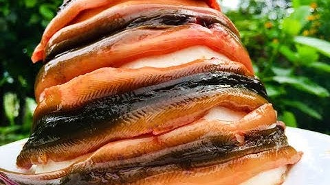 CÁCH LÀM LƯƠN ĐỒNG CUỘN CỦ CHUỐI- eel roll