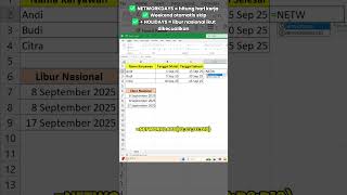 Excel Bisa Hitung Hari Kerja Otomatis! 🚀 Weekend &amp; Tanggal Merah Skip Sendiri