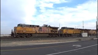 Northbound Union Pacific Mixed Freight–Railroad Ave–Railfanning Fresno, CA
