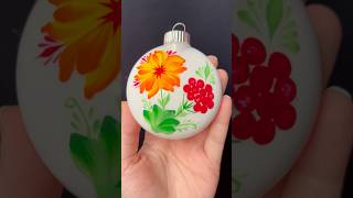 Christmas ornaments in Petrykivka style 🎄 #christmas #merrychristmas #christmasornaments#petrykivka