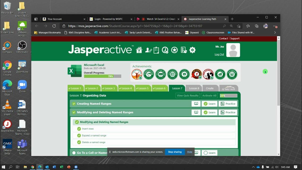JA Excel 7 3 4 Go To Creating a Table - YouTube