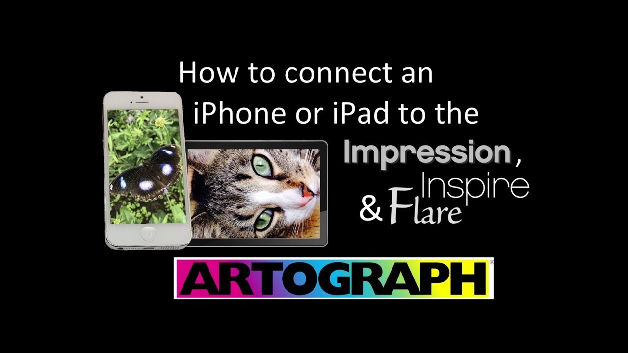 Connecting An Iphone Or Ipad To A Flare Inspire Impression Digital Art Projector By Artograph Artograph Digital Art Projector Art Projector Iphone