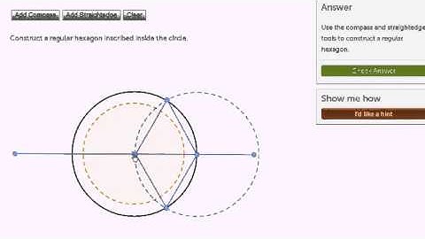 02   Constructing regular polygons inscribed in circles   03   Constructing regular hexagon inscribe