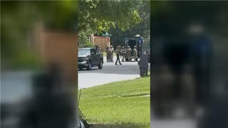 SWAT team at a house on Lord Jeff Drive in Greensboro