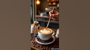 Ai video | A cup of coffee being painted by tiny baristas #ai #trending #shorts #ytshorts #viral