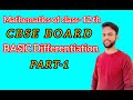 Basic differentiation of class12th - PART  1