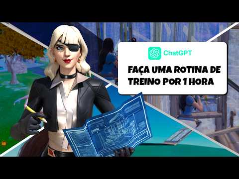 TESTEI a MELHOR ROTINA de TREINO com IA no FORTNITE! 🤖​