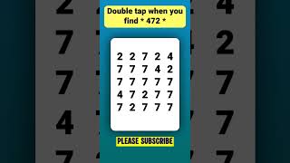 Find 👉472👈 in 5 seconds | Visual Test | Observation Skills | Number Search | Find the Odd one out