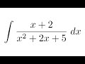 Integral of (x+2)/(x^2+2x+5) (IMPOSSIBLE by partial fraction decomposition)
