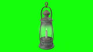 Old candle lamp green screen video footage screenshot 1