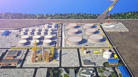 Oil Refinery Construction Animation | Oil Animation