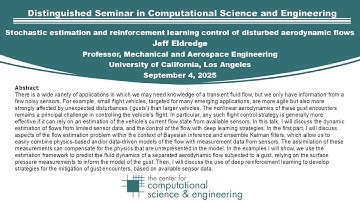 Distinguished Seminar in Computational Science and Engineering: Jeffrey Eldredge, 09/04/2025