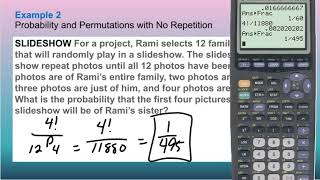 Lesson 10-3 Probability with Permutations and Combinations