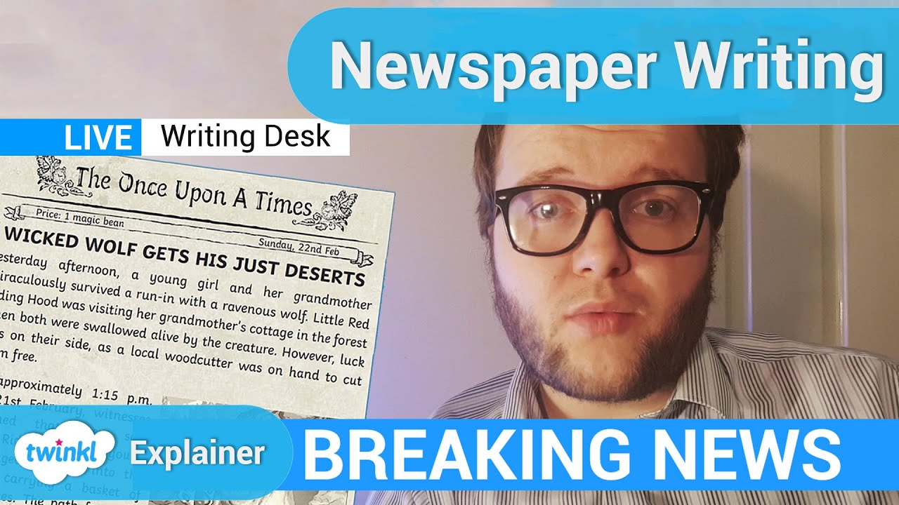 Blank Newspaper With Front Page Template Writing Activity