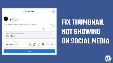 Fix thumbnail not showing on Social Media (Facebook, Twitter) add Title & Description #WordPress 41