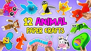 DIY Paper Safari 🦁 Make 12 Amazing Animals || EASY PAPER CRAFTS!