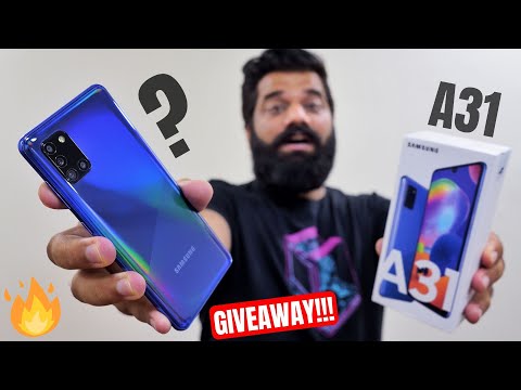 Samsung Galaxy A31 Unboxing   First Look - sAMOLED Display   5000mAh   48MP   GIVEAWAY      