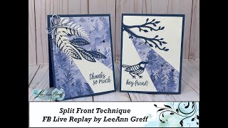 Split Front card technique by Flowerbug