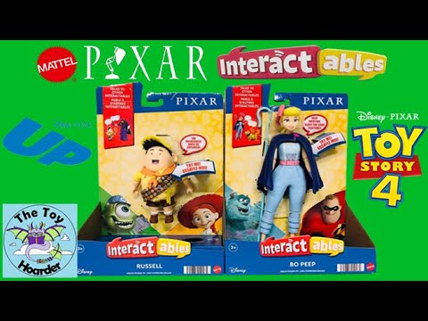 Pixar Interactables: Bo Peep & Russell Figures (From Toy Story 4 & Up ...