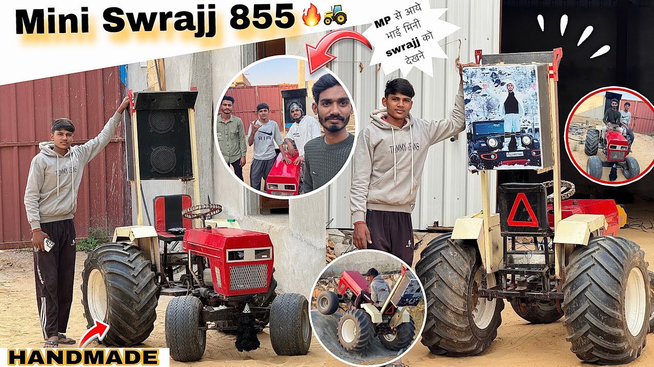 Aaj To Mja Aa Gya Mini Swrajj 855 Ko chalaker 🚜 MP S MILNE AYE BHAI LOG ❤️