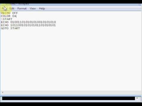 Making a matrix falling code with batch