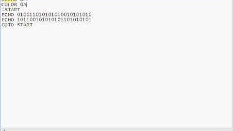 Making a matrix falling code with batch