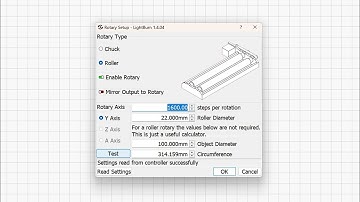 LightBurn Rotary Setup - Steps Per Rotation - OMTech Polar CO2 Laser