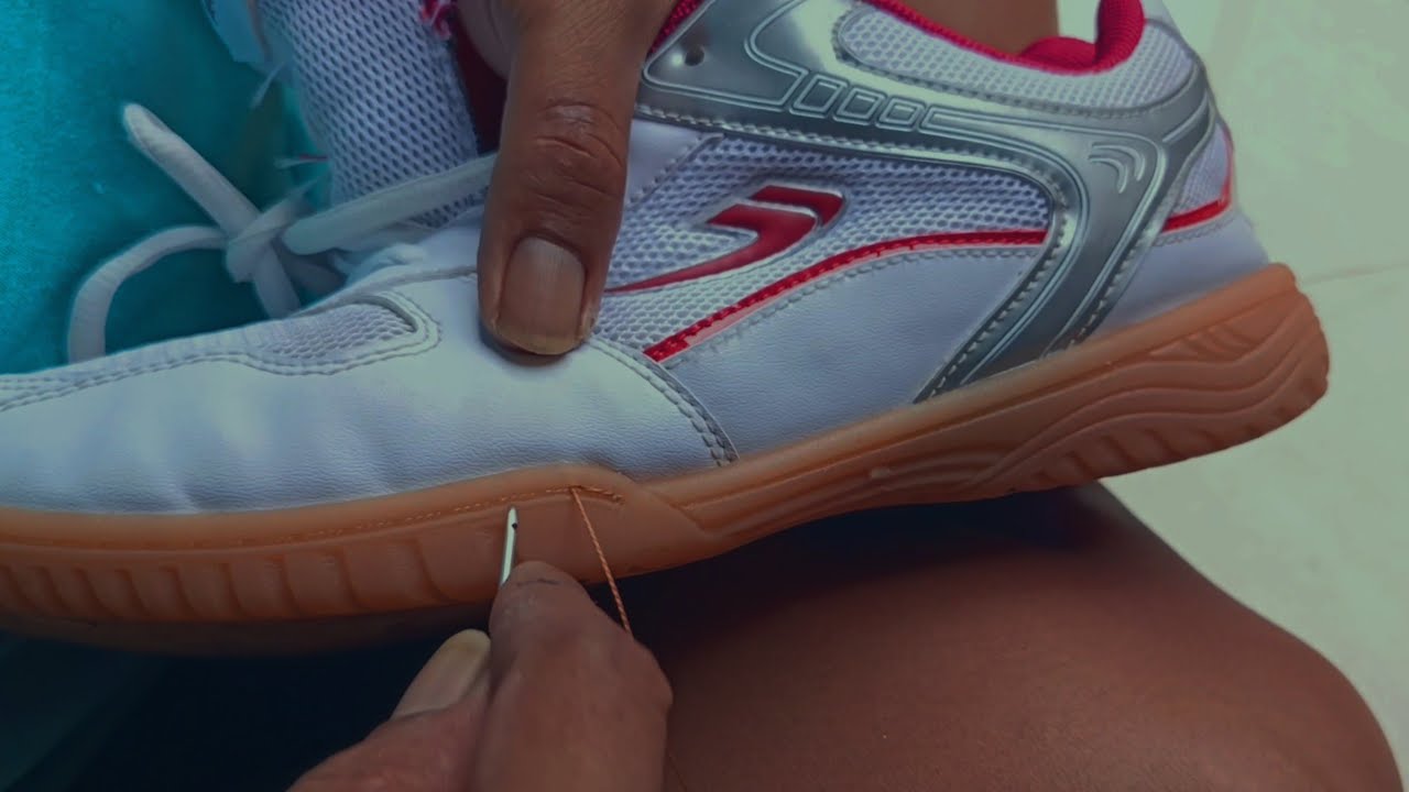 Cara Jahit Sepatu Tanpa Di Lem Hasil Kuat & kokoh‼️Sol Sepatu