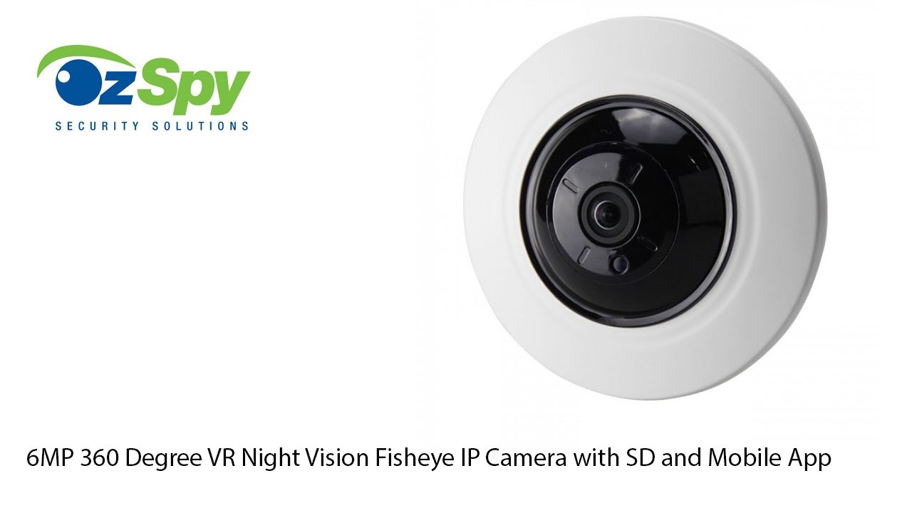 6MP 360 Deg VR Night Vision Fisheye IP Camera with SD and Mobile App