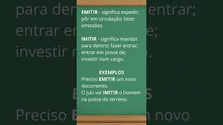 Dicas De Lngua Portuguesa  Emitir E Imitir
